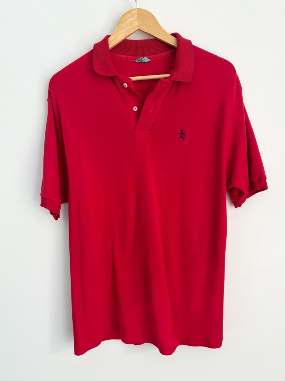Vintage 1990s - Grand Slam Penguin Polo Shirt - Red Cotton Classic Logo - XL